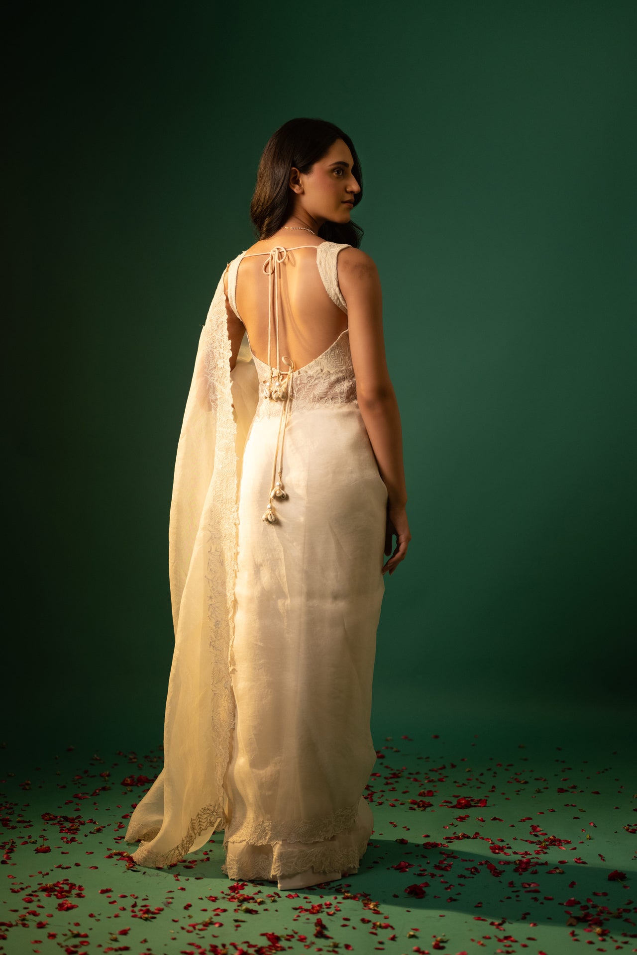 Organza Dori work Saree