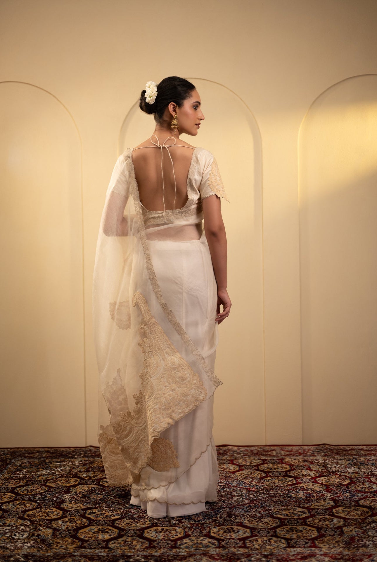 Aari Work Organza Saree