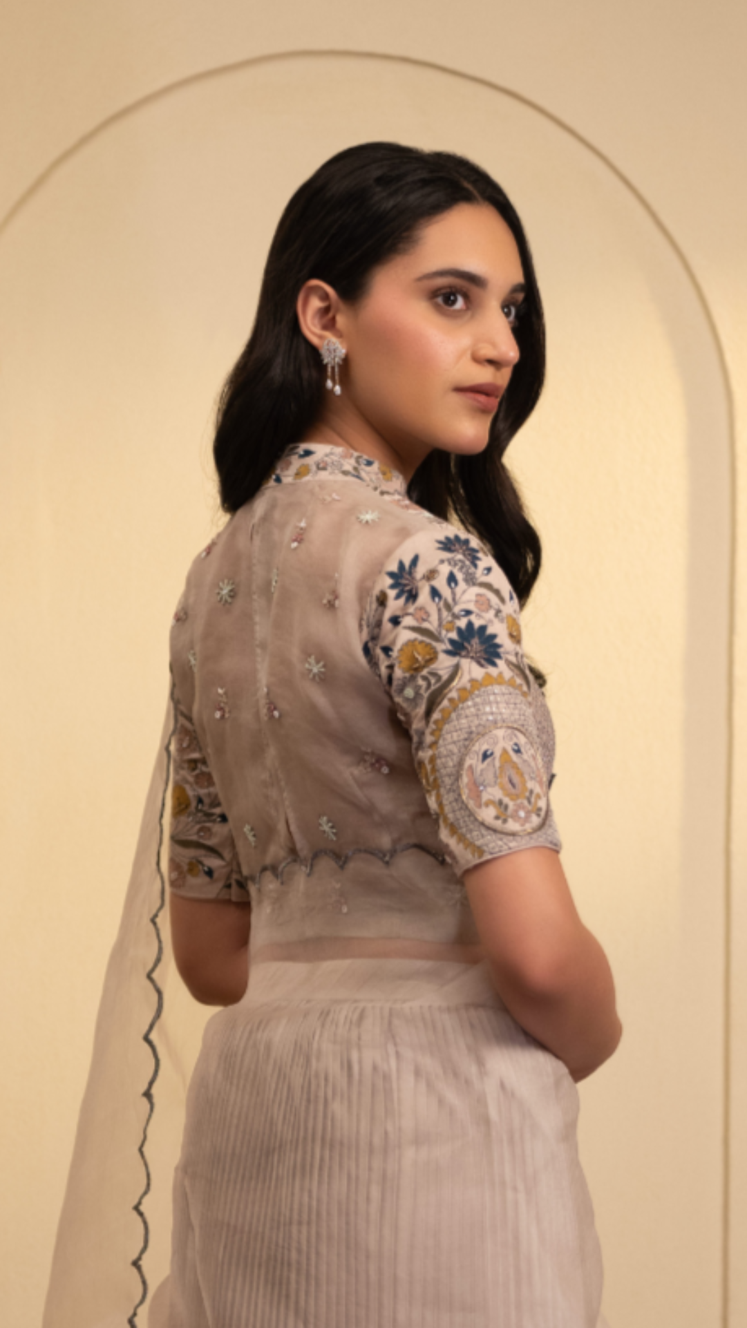 Regal Grace – Embellished Jacket Blouse