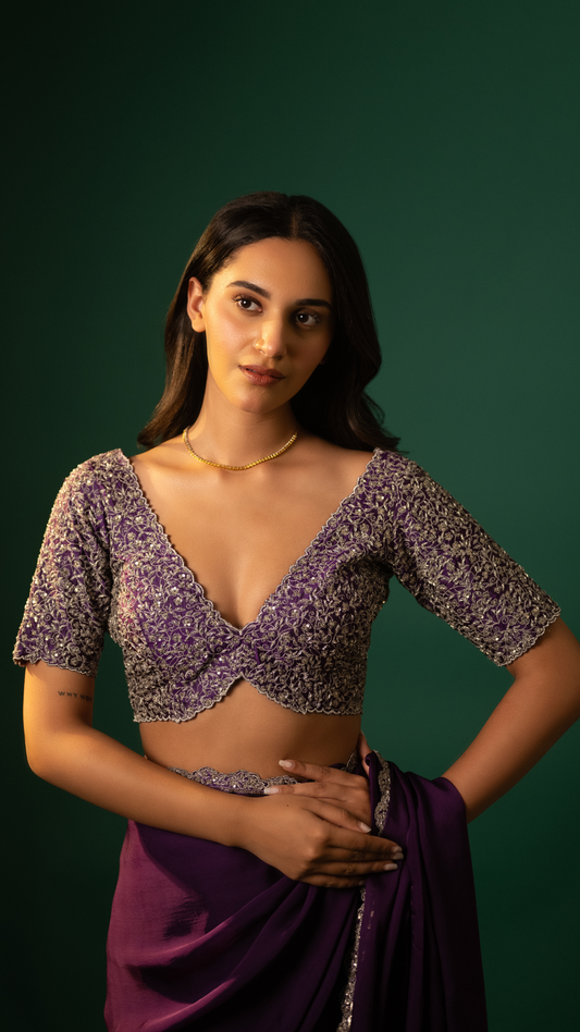 Hand Embroidered Zardozi Blouse