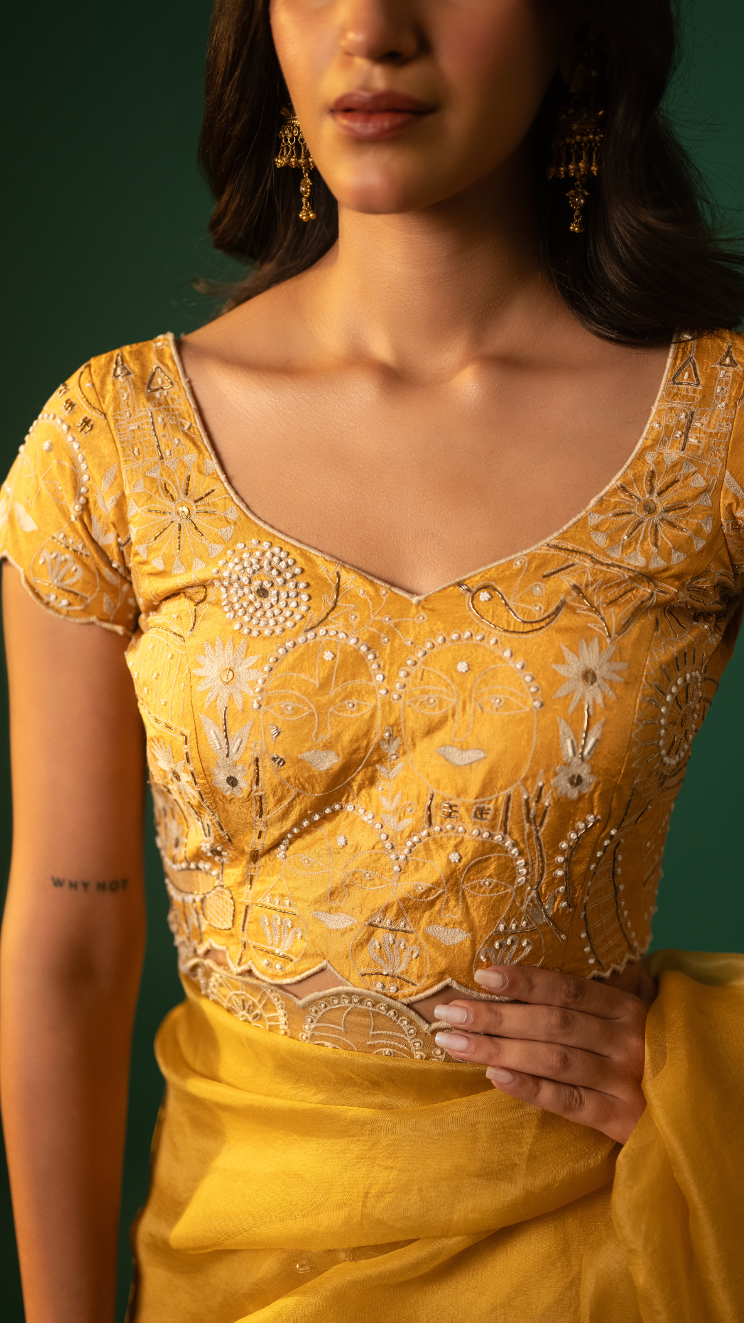 Sunlit Elegance Embroidered Blouse