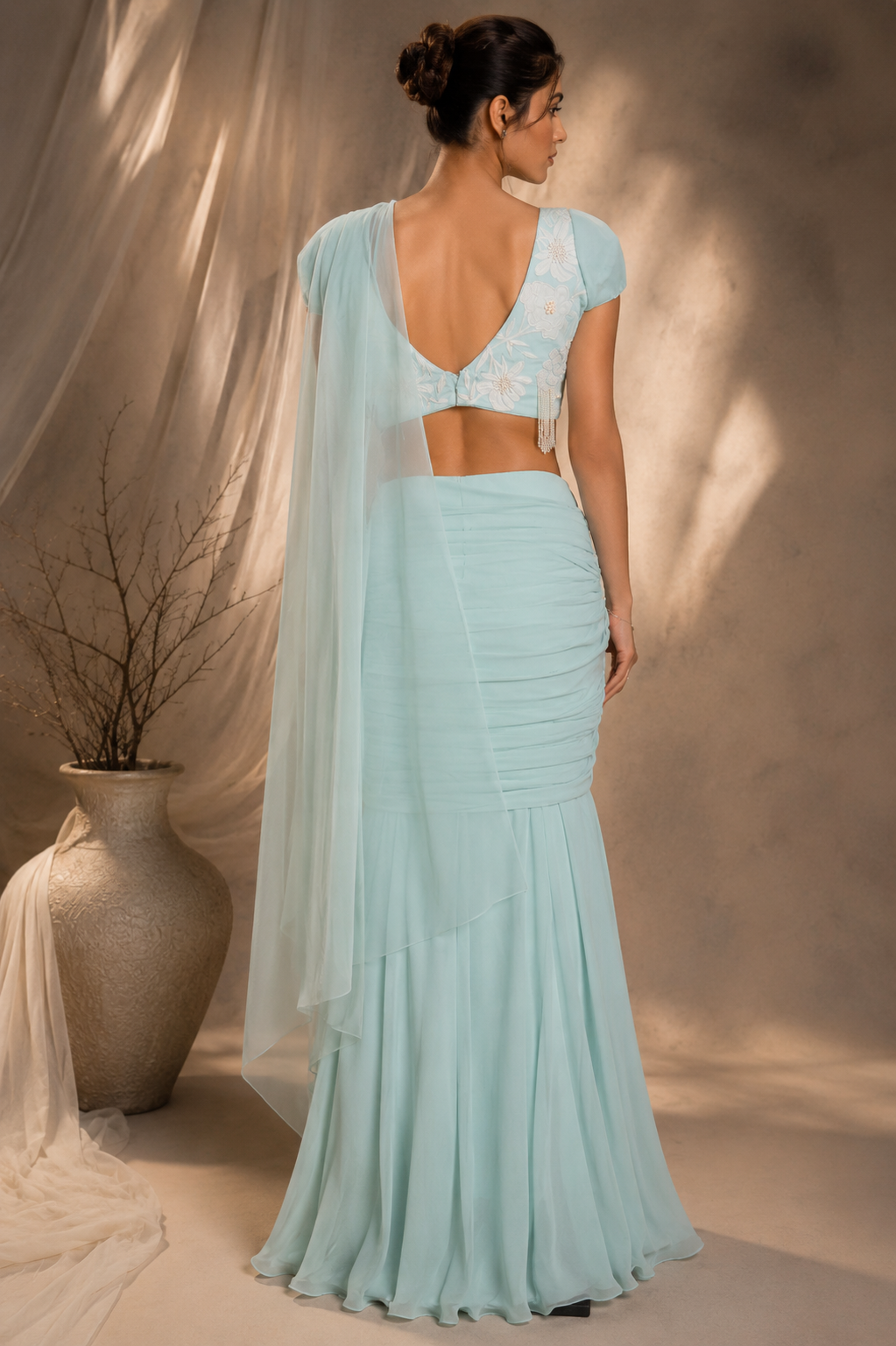 Pearl Bloom Drape Silhouette