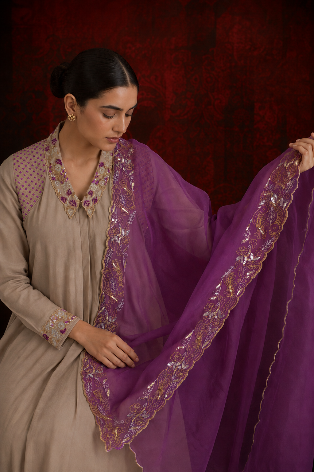 Noor Mulmul Kurta Set
