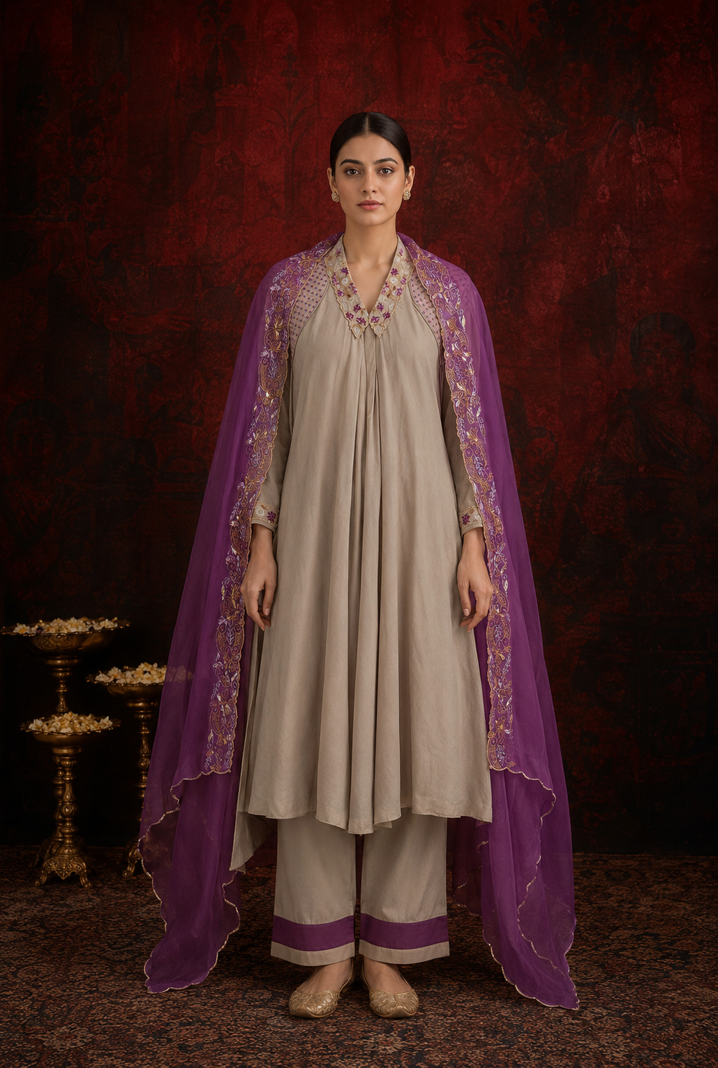Noor Mulmul Kurta Set