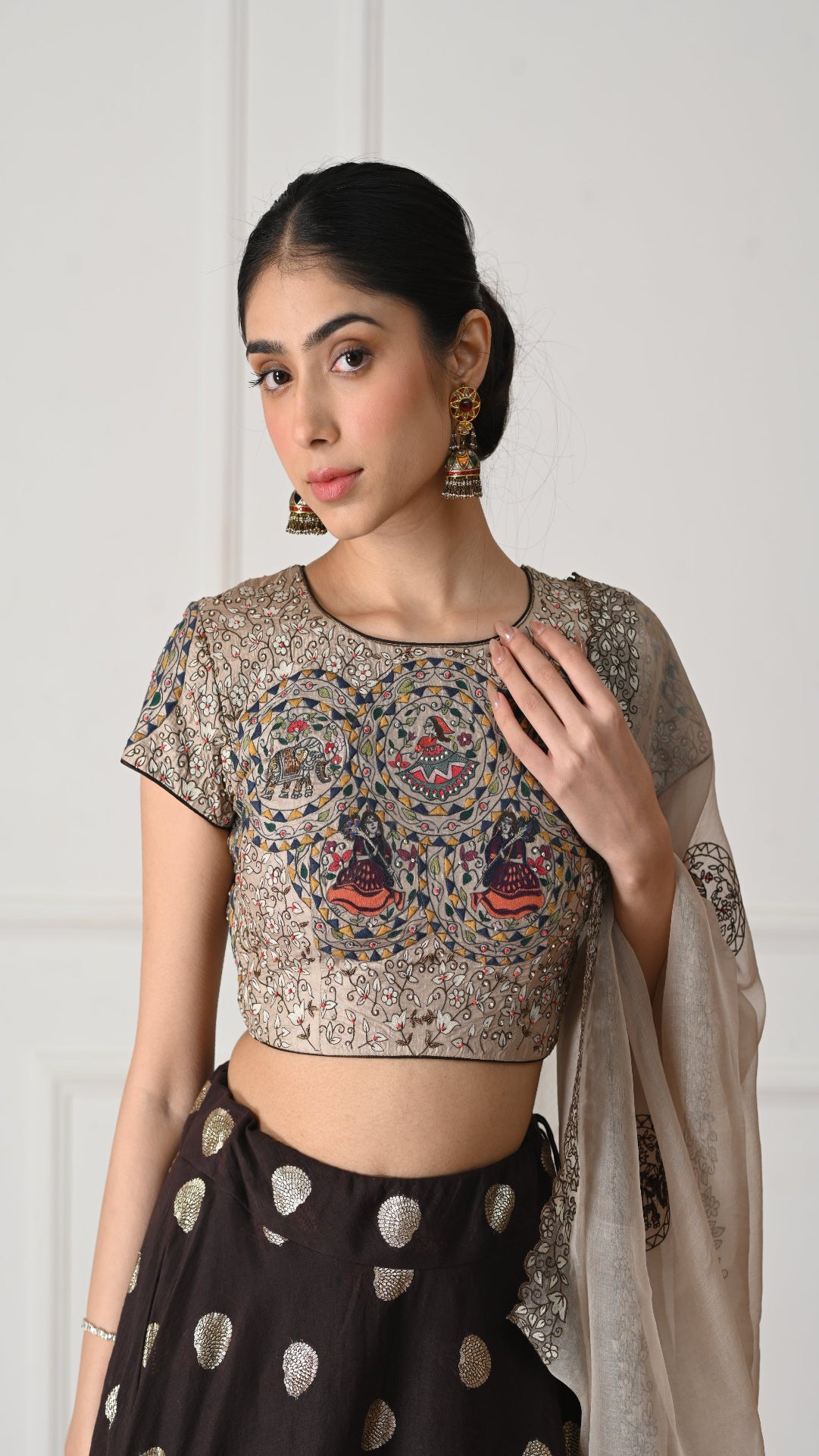 Timeless Madhubani Embroidered Blouse