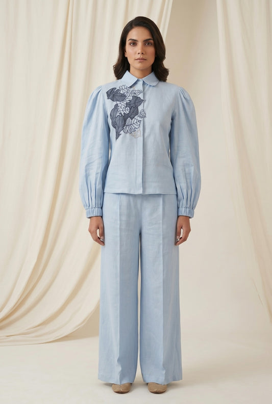 Neelaya Appliqué Linen Co-ord Set