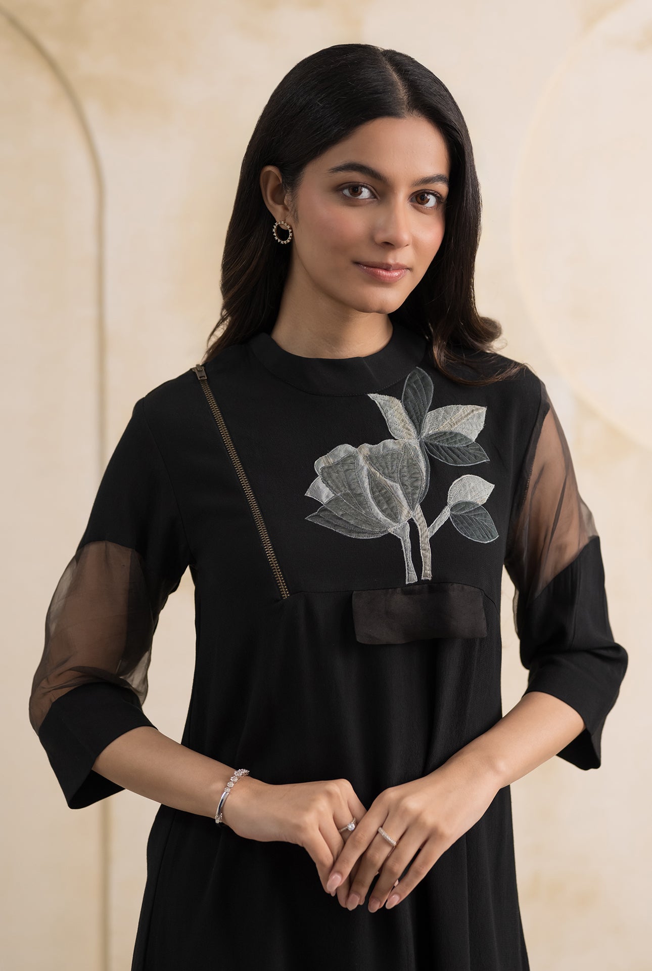 Midnight Bloom Black Dress
