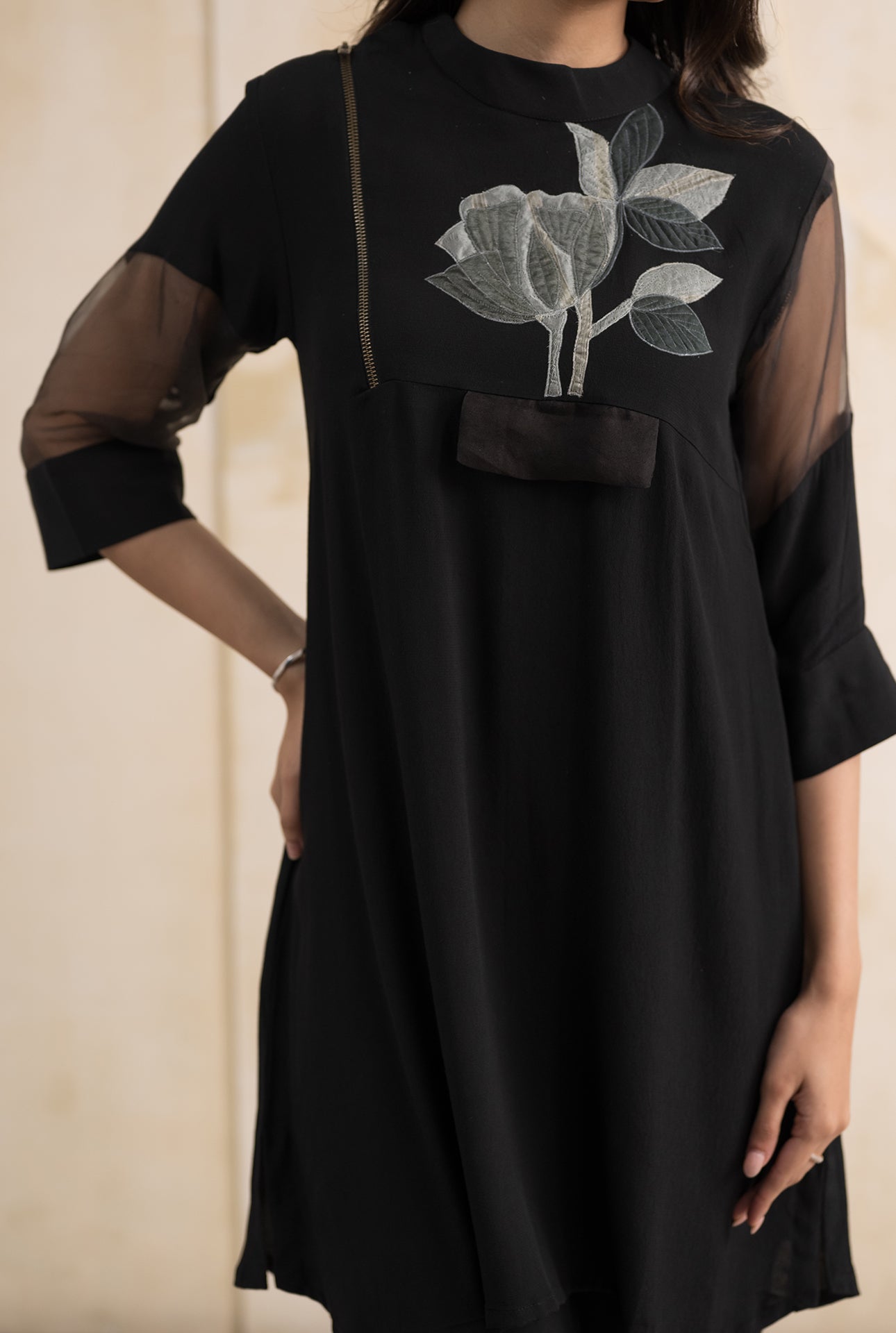 Midnight Bloom Black Coord Set