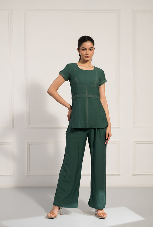 Emerald Green Panelled Co-ord Set