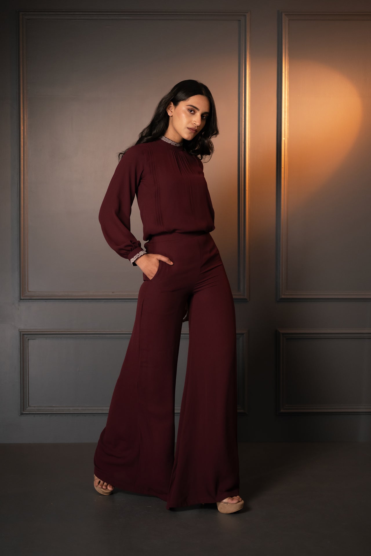 Georgette Co-Ord Set with Thread Work