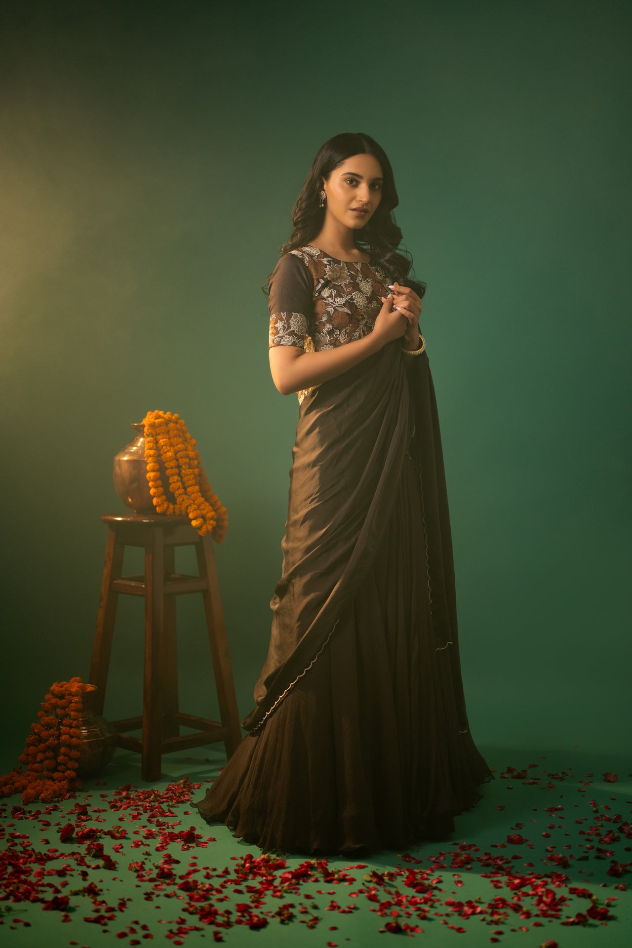 Chiffon Lehenga Set