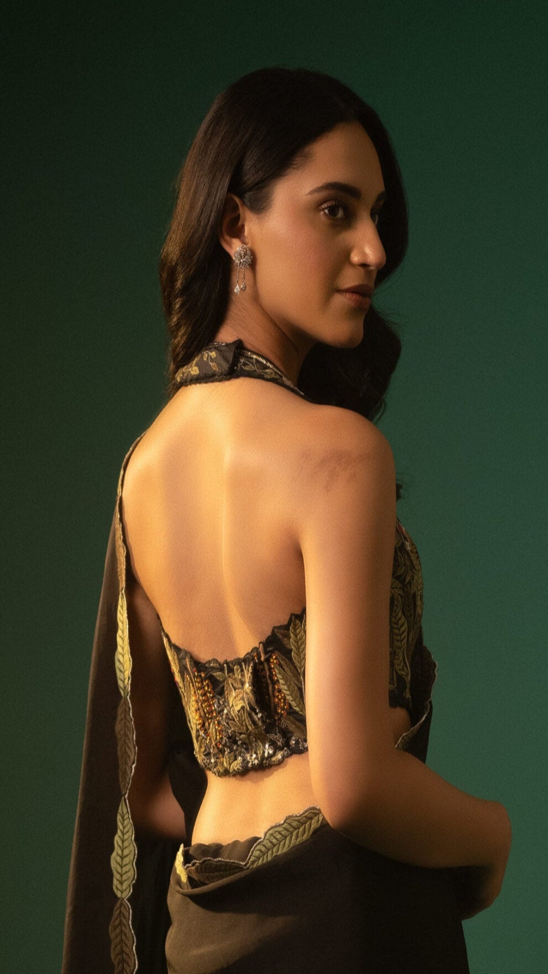 Midnight Enchantment Embroidered Blouse