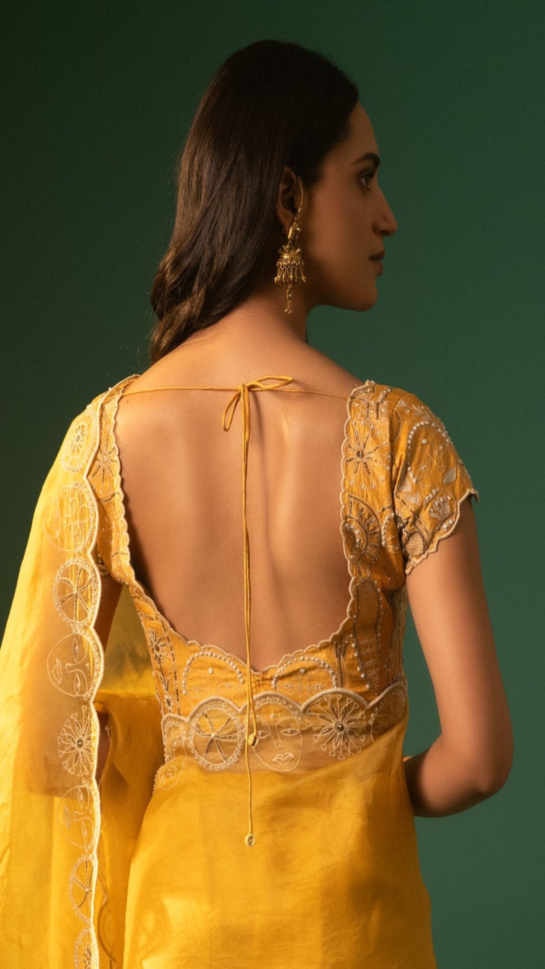 Sunlit Elegance Embroidered Blouse