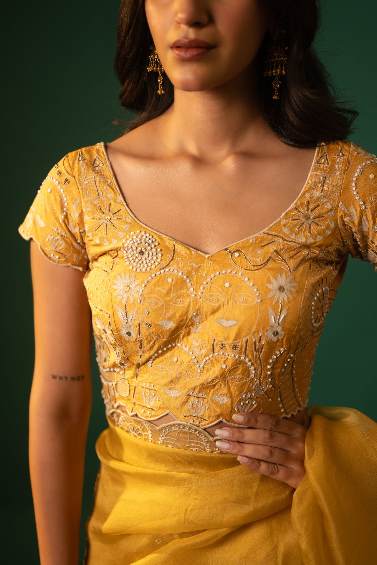 Embroidered Organza Saree