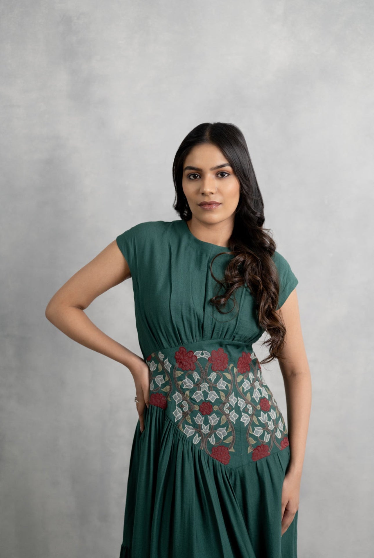 Forest Bloom Midi Dress