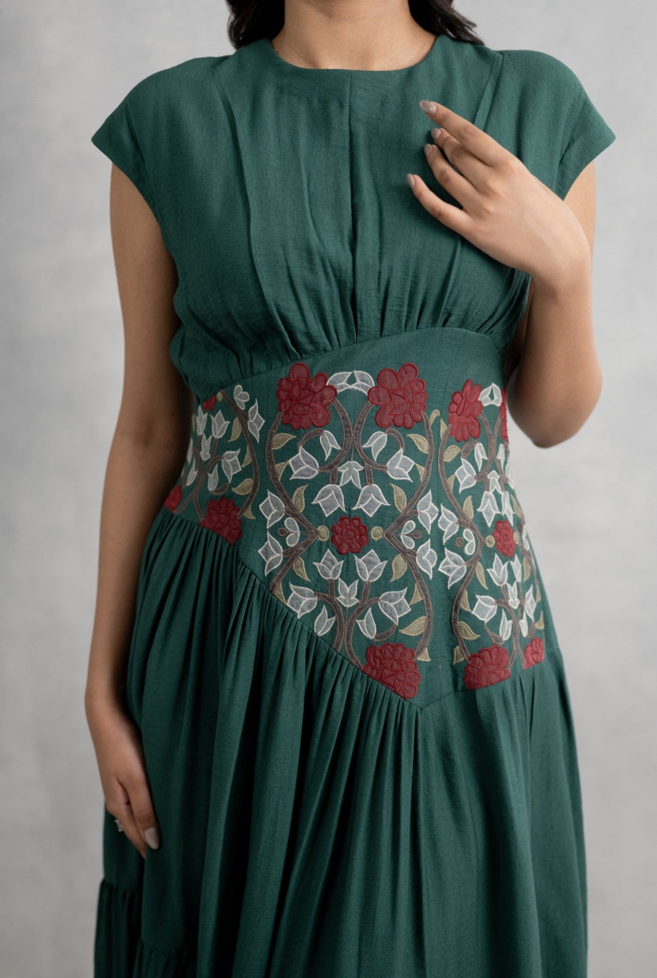 Forest Bloom Midi Dress
