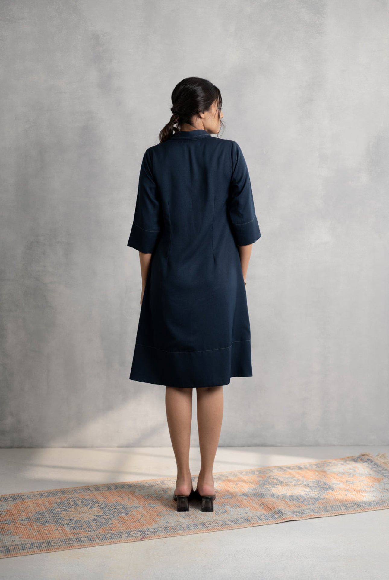 Midnight Navy Everyday Shirt Dress